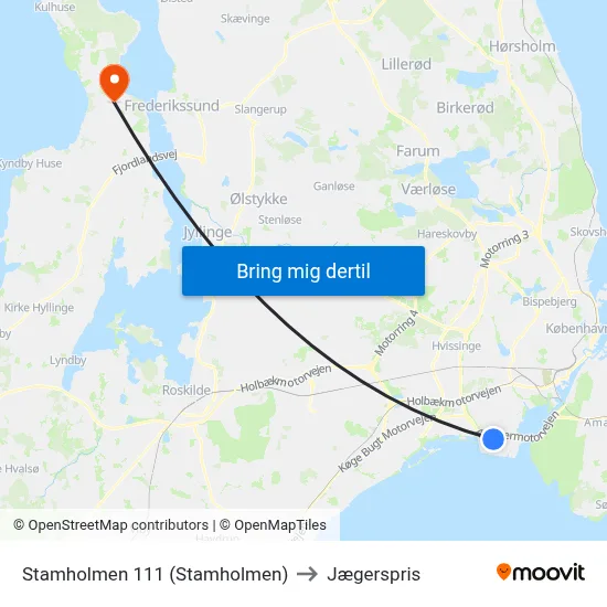 Stamholmen 111 (Stamholmen) to Jægerspris map