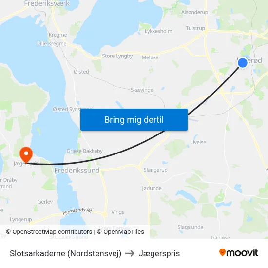 Slotsarkaderne (Nordstensvej) to Jægerspris map