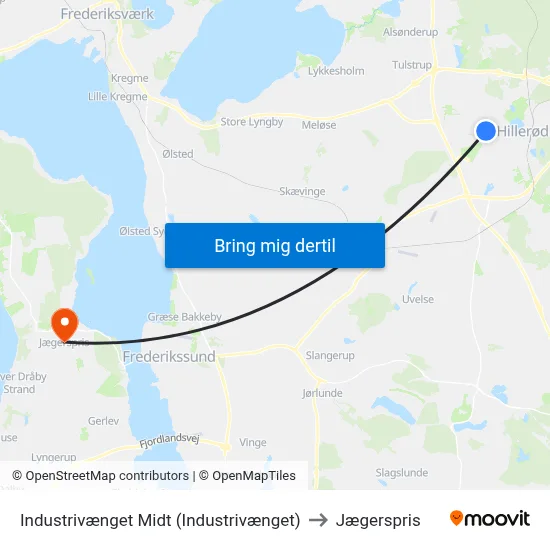 Industrivænget Midt (Industrivænget) to Jægerspris map
