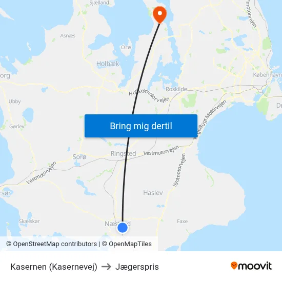 Kasernen (Kasernevej) to Jægerspris map