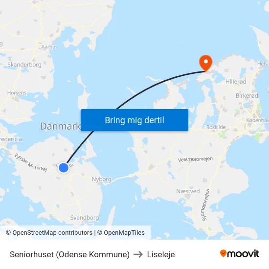 Seniorhuset (Odense Kommune) to Liseleje map