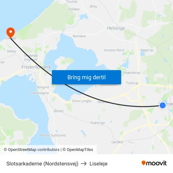 Slotsarkaderne (Nordstensvej) to Liseleje map