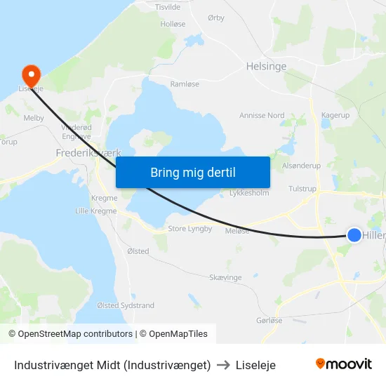 Industrivænget Midt (Industrivænget) to Liseleje map