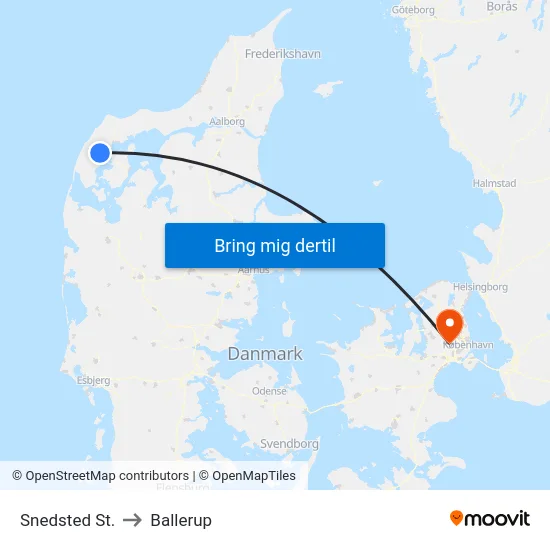 Snedsted St. to Ballerup map