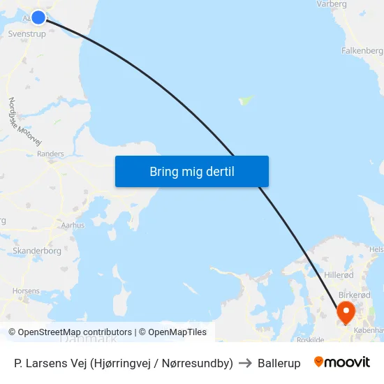 P. Larsens Vej (Hjørringvej / Nørresundby) to Ballerup map