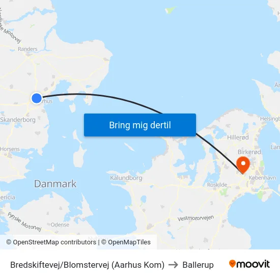 Bredskiftevej/Blomstervej (Aarhus Kom) to Ballerup map