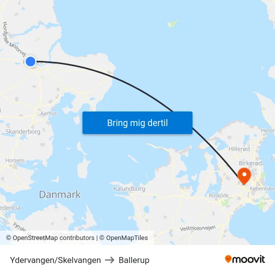 Ydervangen/Skelvangen to Ballerup map