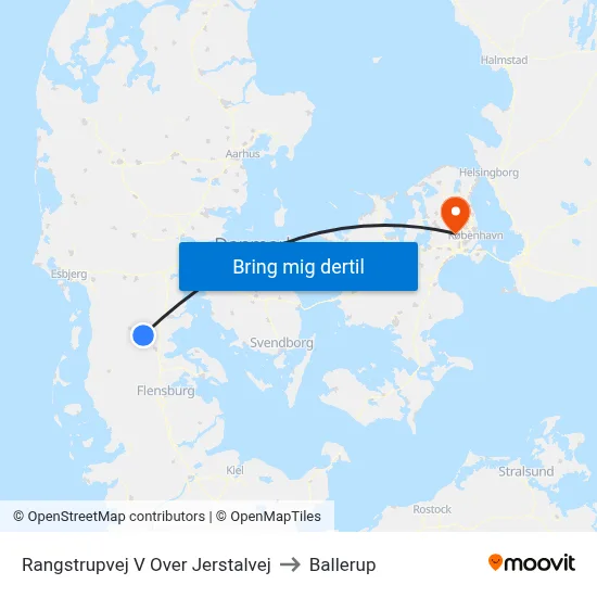 Rangstrupvej V Over Jerstalvej to Ballerup map