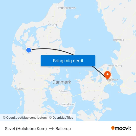 Sevel (Holstebro Kom) to Ballerup map