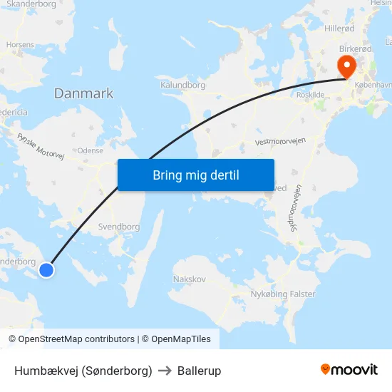 Humbækvej (Sønderborg) to Ballerup map