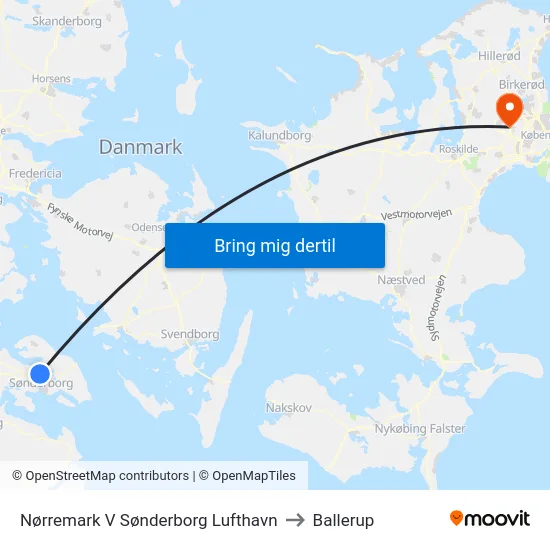 Nørremark V Sønderborg Lufthavn to Ballerup map