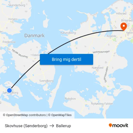 Skovhuse (Sønderborg) to Ballerup map