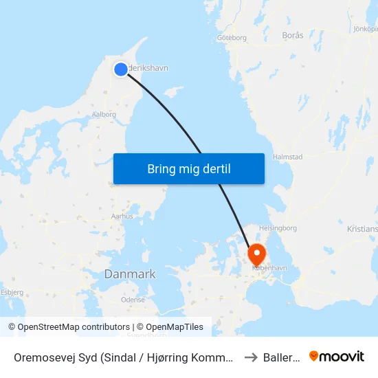 Oremosevej Syd (Sindal / Hjørring Kommune) to Ballerup map