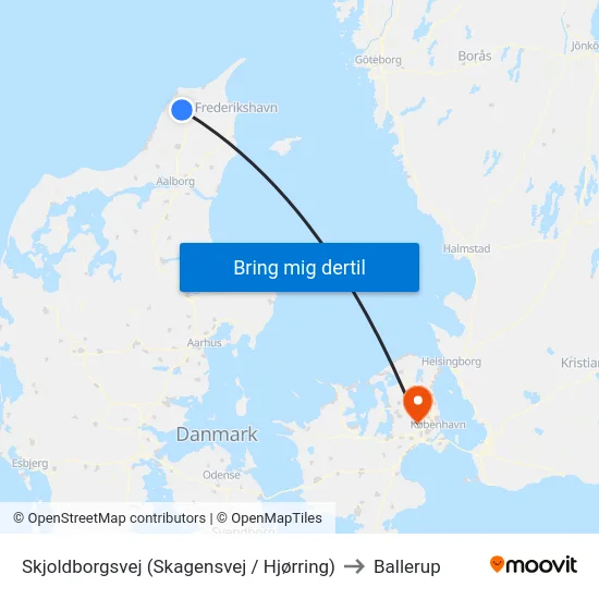 Skjoldborgsvej (Skagensvej / Hjørring) to Ballerup map