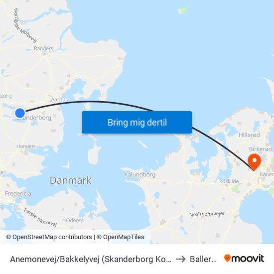 Anemonevej/Bakkelyvej (Skanderborg Kom) to Ballerup map