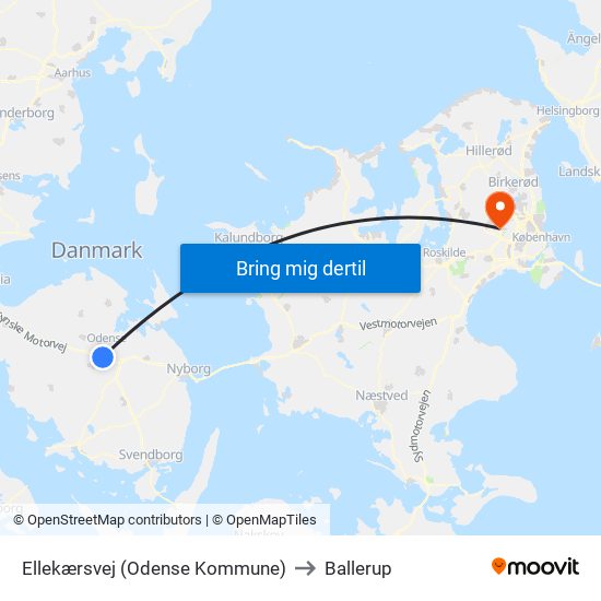 Ellekærsvej (Odense Kommune) to Ballerup map