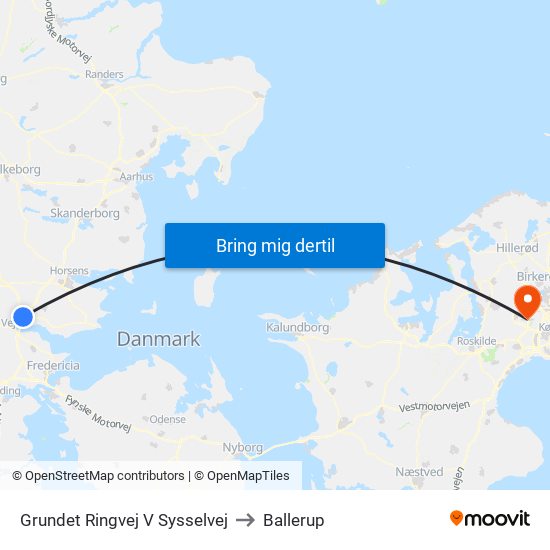 Grundet Ringvej V Sysselvej to Ballerup map