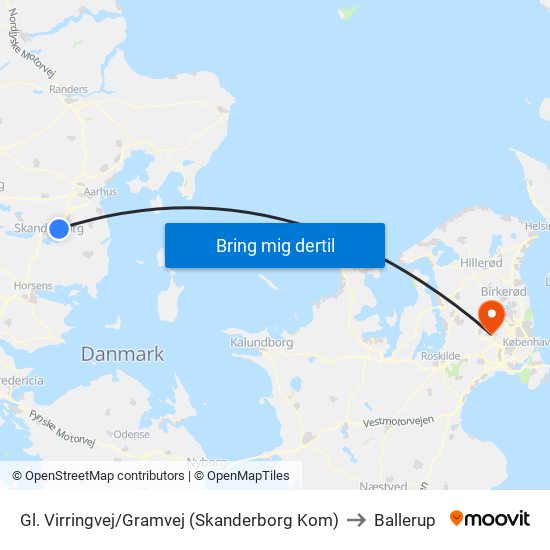 Gl. Virringvej/Gramvej (Skanderborg Kom) to Ballerup map