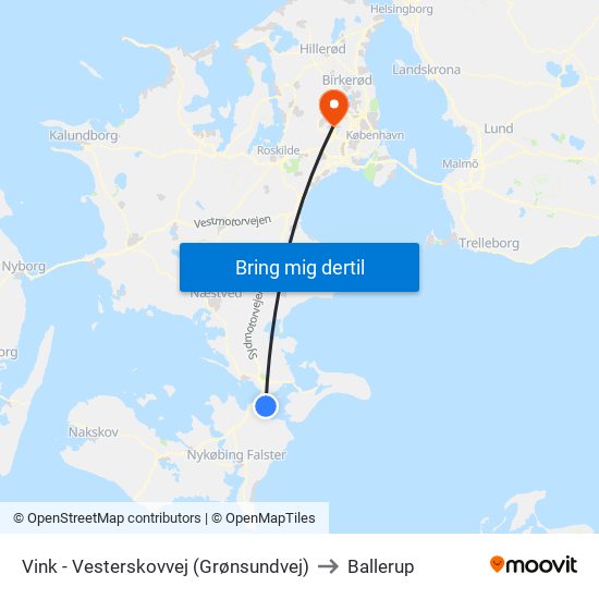 Vink - Vesterskovvej (Grønsundvej) to Ballerup map