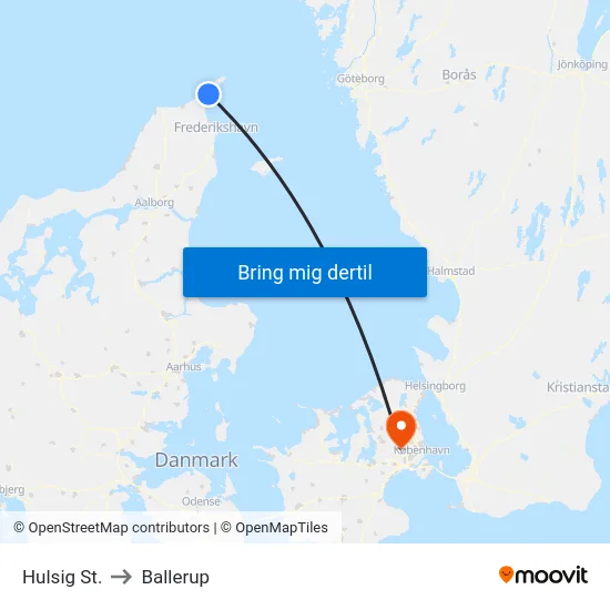 Hulsig St. to Ballerup map