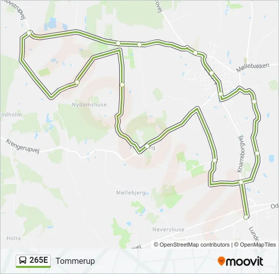 265E Bus Line Map