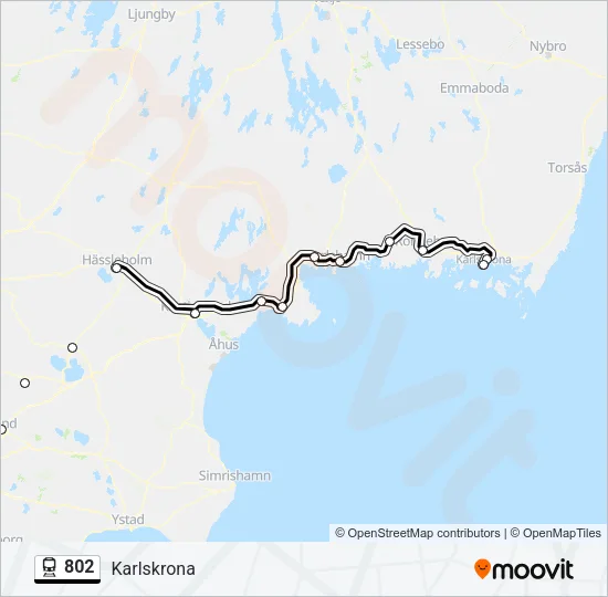 802 Train Line Map