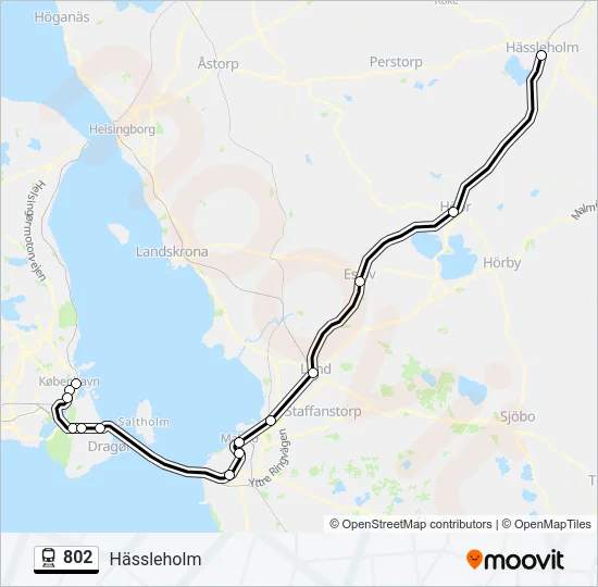 802 Train Line Map