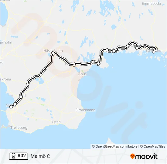 802 Train Line Map