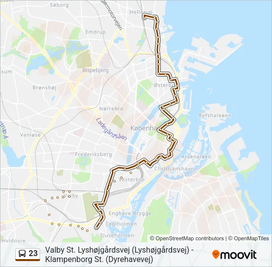 23 Bus Line Map