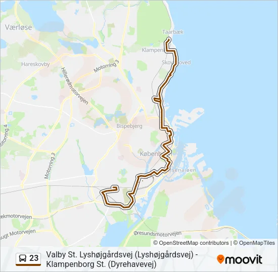 23 Bus Line Map