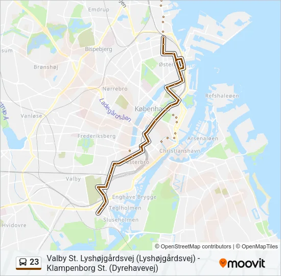 23 Bus Line Map
