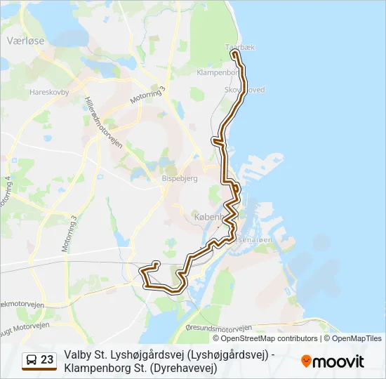 23 Bus Line Map