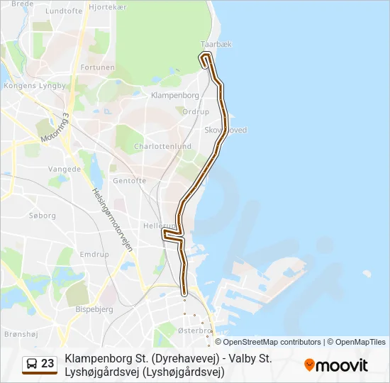 23 Bus Line Map
