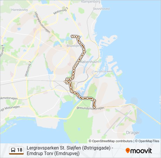 18 Bus Line Map