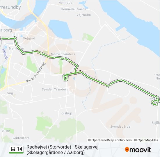 14 Bus Line Map