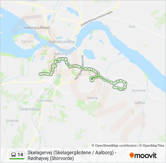 14 Bus Line Map