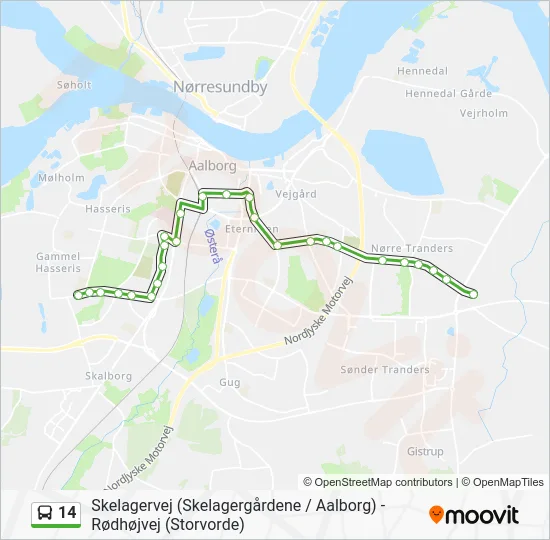 14 Bus Line Map
