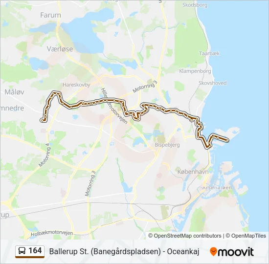 164 Bus Line Map