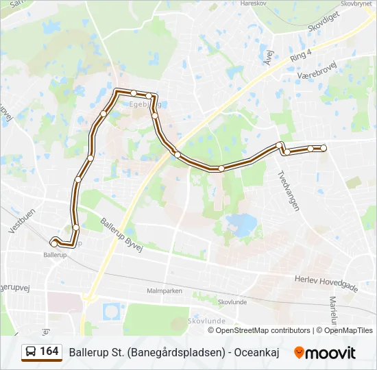 164 Bus Line Map