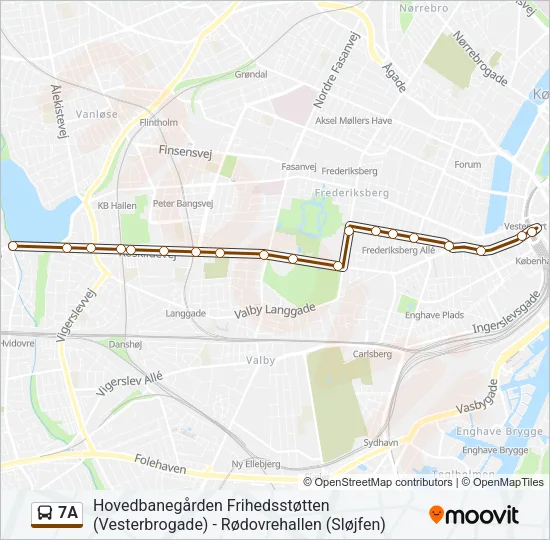 7A Bus Line Map