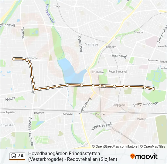 7A Bus Line Map