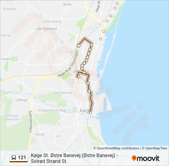121 Bus Line Map