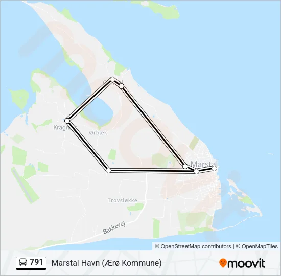 791 Bus Line Map