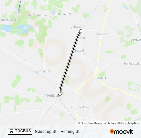 TOGBUS Bus Line Map