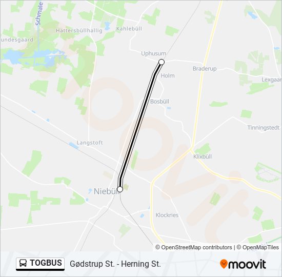 TOGBUS Bus Line Map