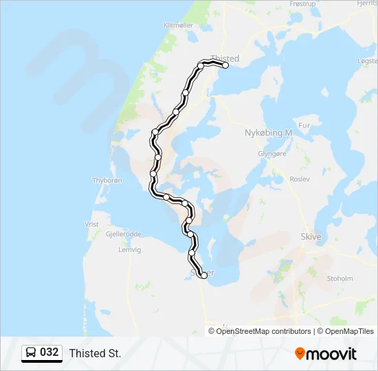 032 Bus Line Map