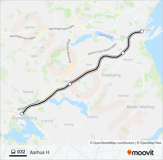 032 Bus Line Map