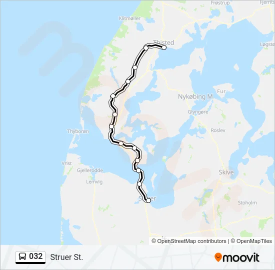032 Bus Line Map