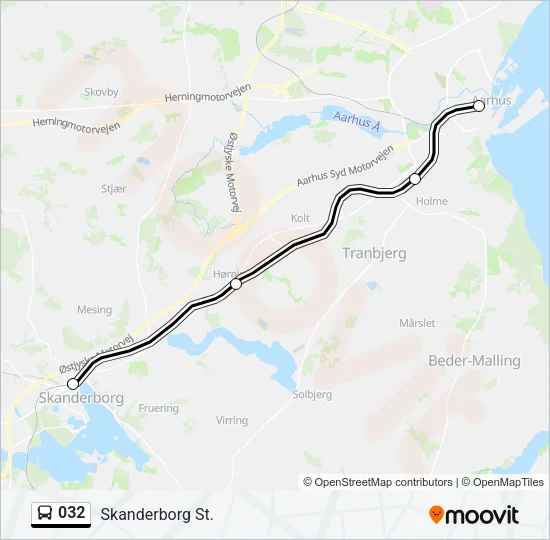 032 Bus Line Map