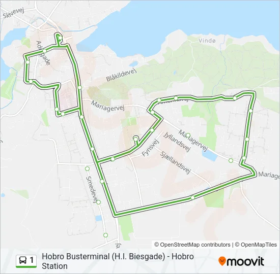 1 Bus Line Map